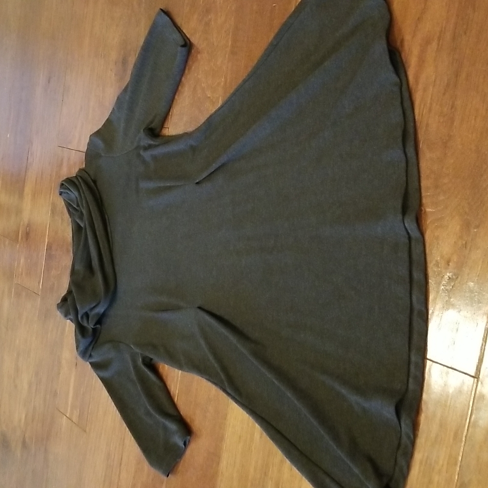 Cupid Black Dark Heather Gray Tunic Top Size L